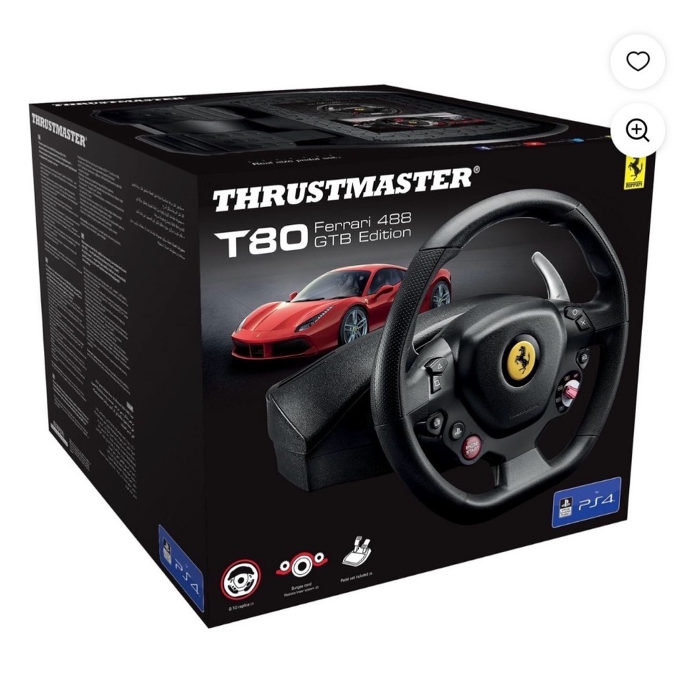 FOR PARTS OR REPAIR — Thrustmaster T80 Ferrari 488 GTB Edition Racing Wheel